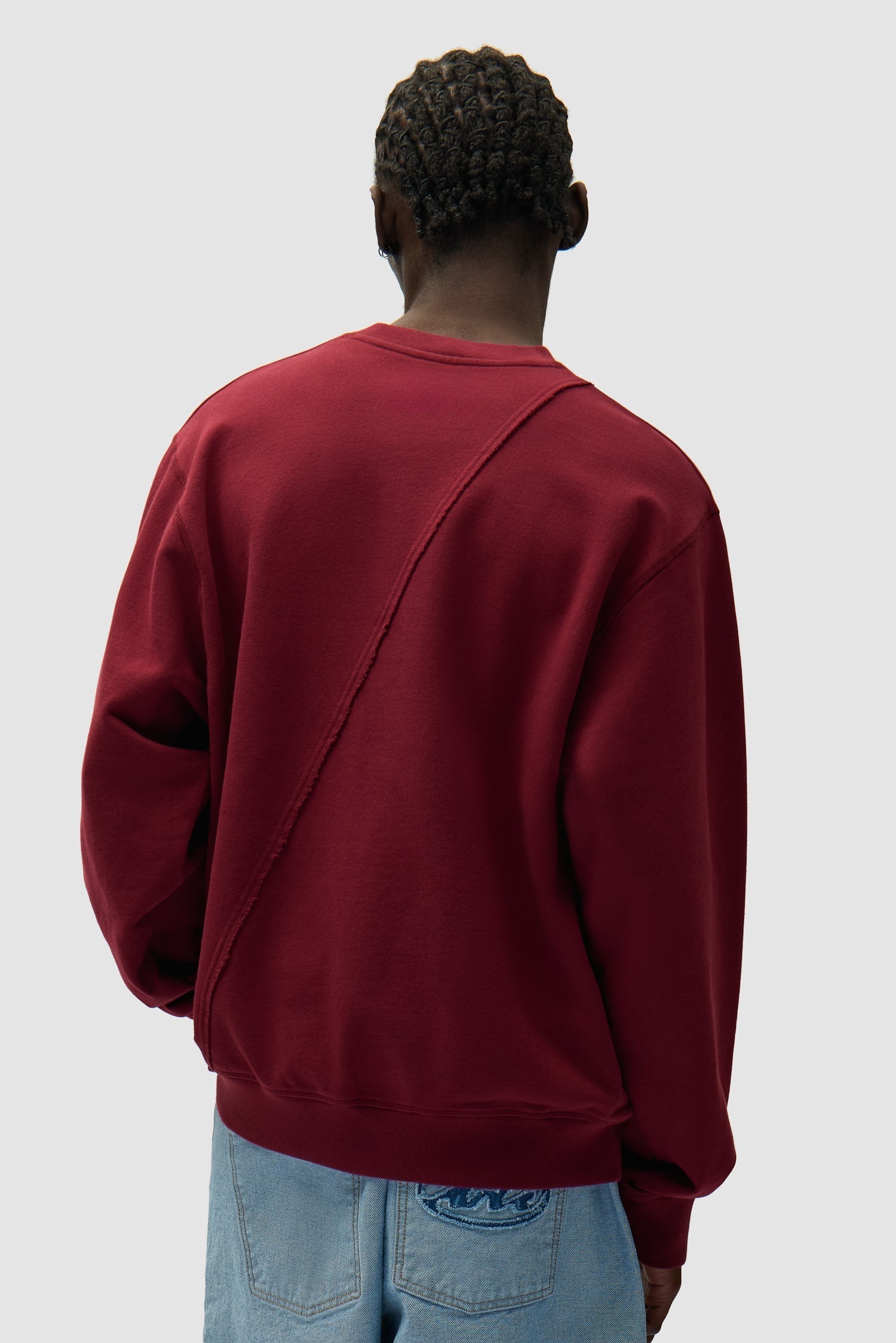 Pull brodé avec logo cercle - Bordeaux