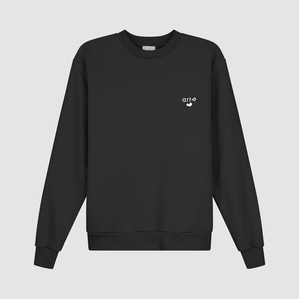 T-shirt à col rond avec logo cœur - Noir