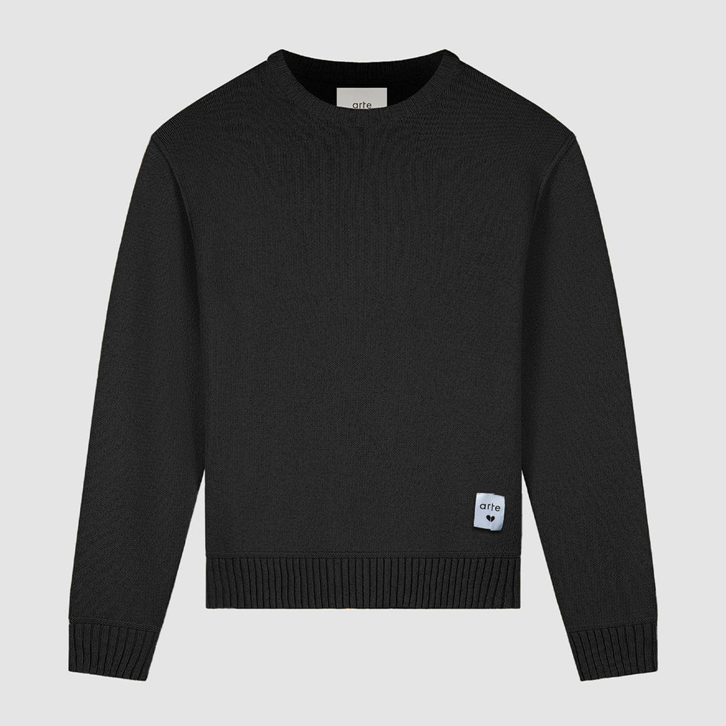 Étiquette réversible en tricot - Noir