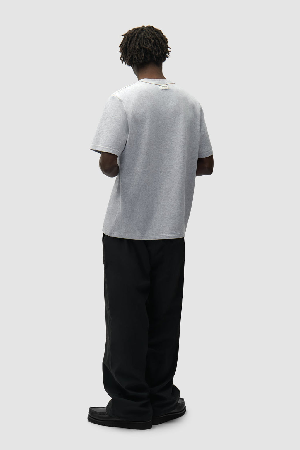 T-shirt à étiquette réversible - Gris