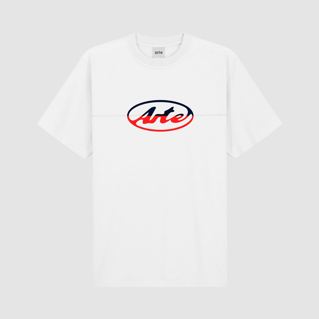 T-shirt avec logo cercle découpé - Blanc
