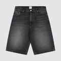 Short en denim à poches rondes - Noir délavé