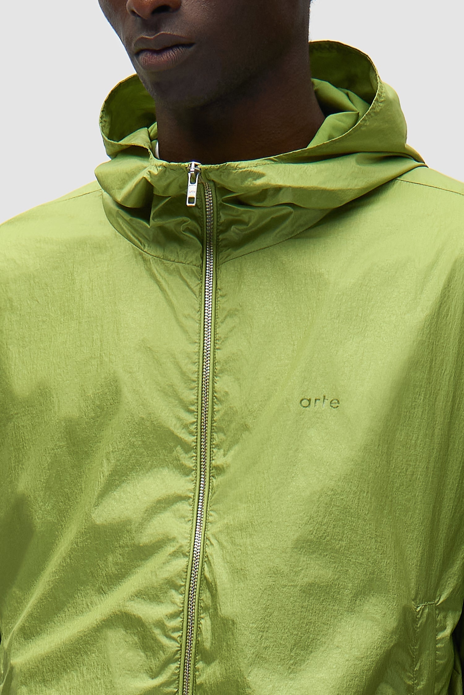 Veste en nylon brillant - Vert