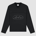 T-shirt à manches longues avec logo circulaire - Noir