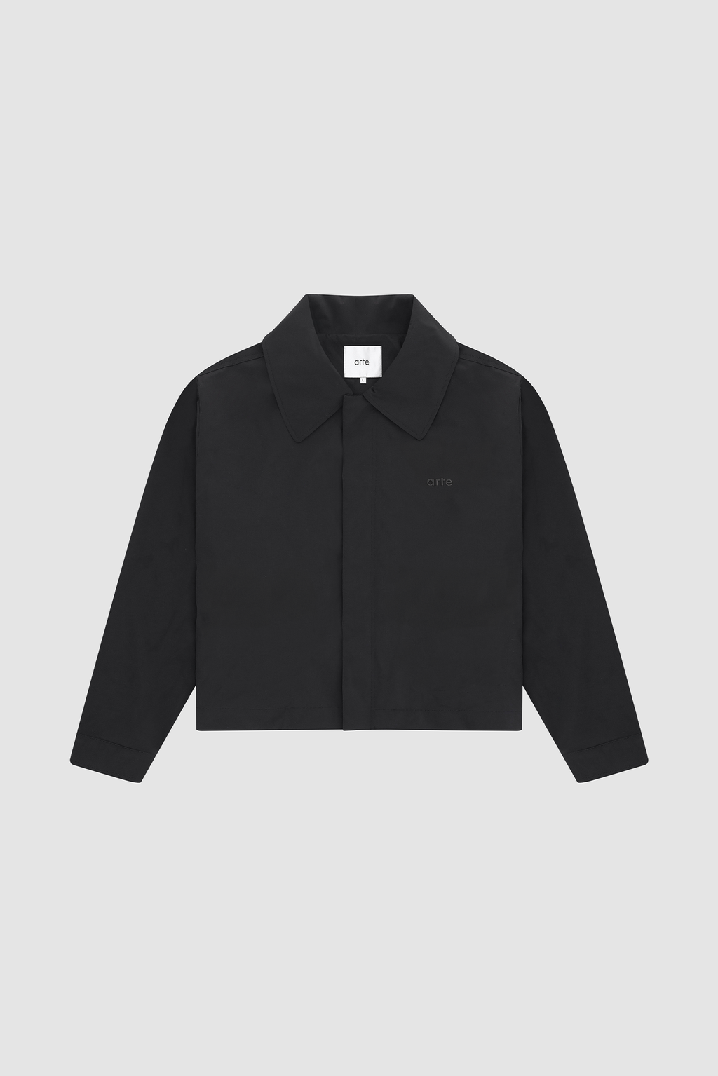 Veste en nylon à grand col - Noir