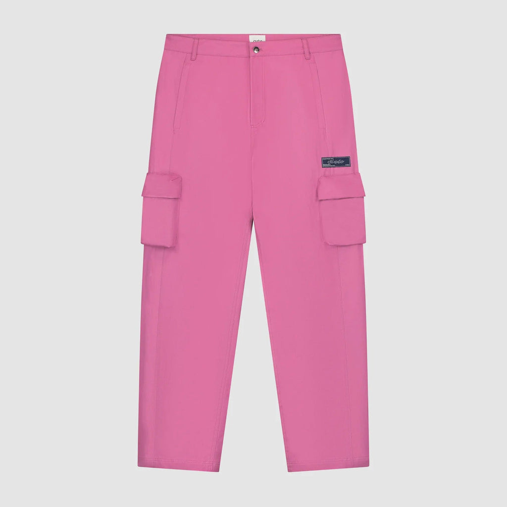 Pantalon en coton à poches 3D - Rose
