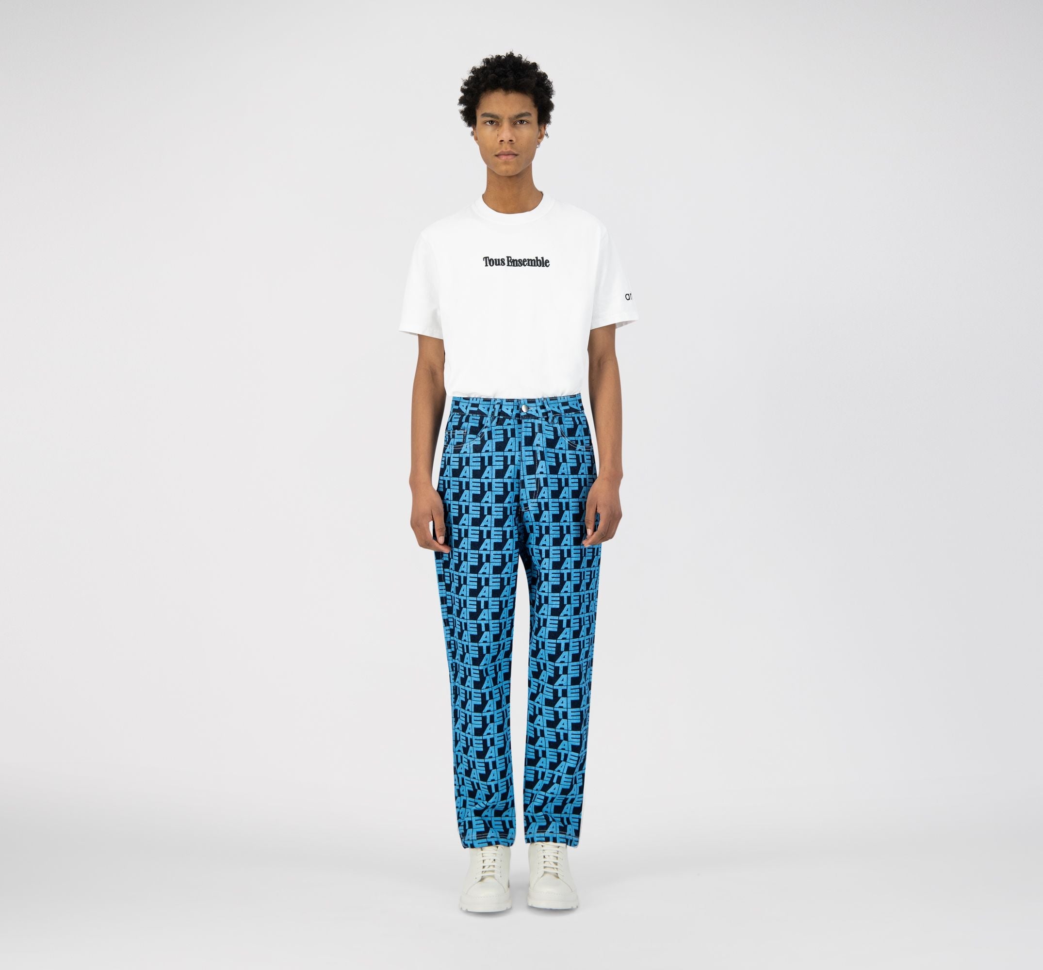 Pantalon en jean allover - Denim imprimé