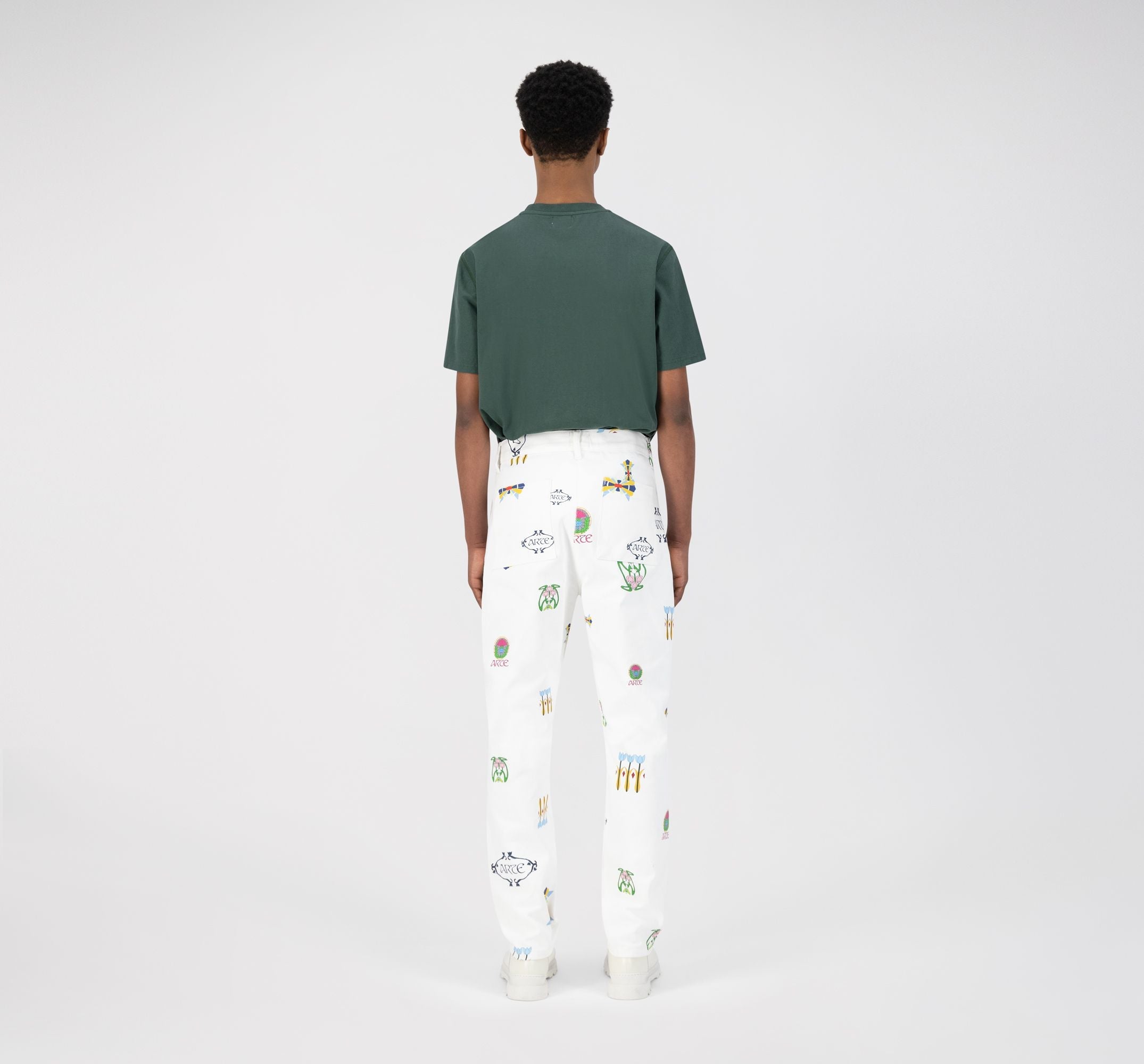 Pantalon Jean Logo - Blanc - NO ARCHIVE SALE