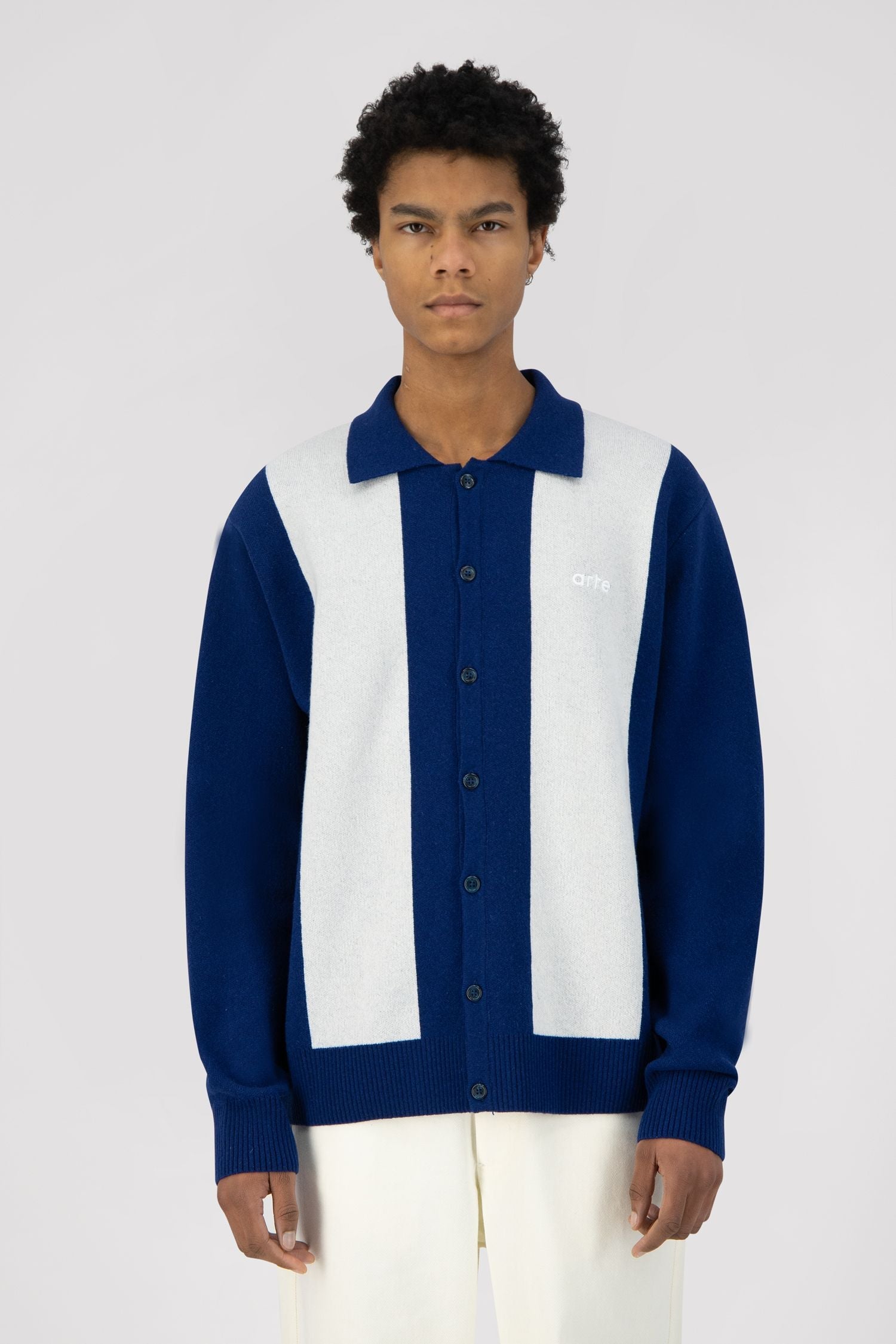 Pull Cardigan Koloman - Navy/White