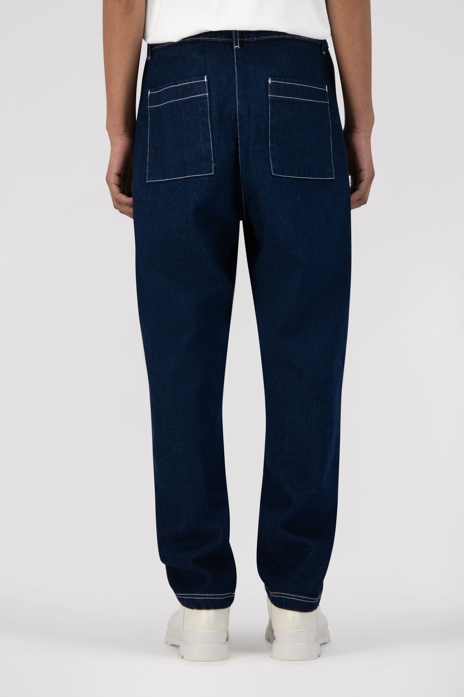 Pantalon Paul avec logo sur le devant - Denim bleu