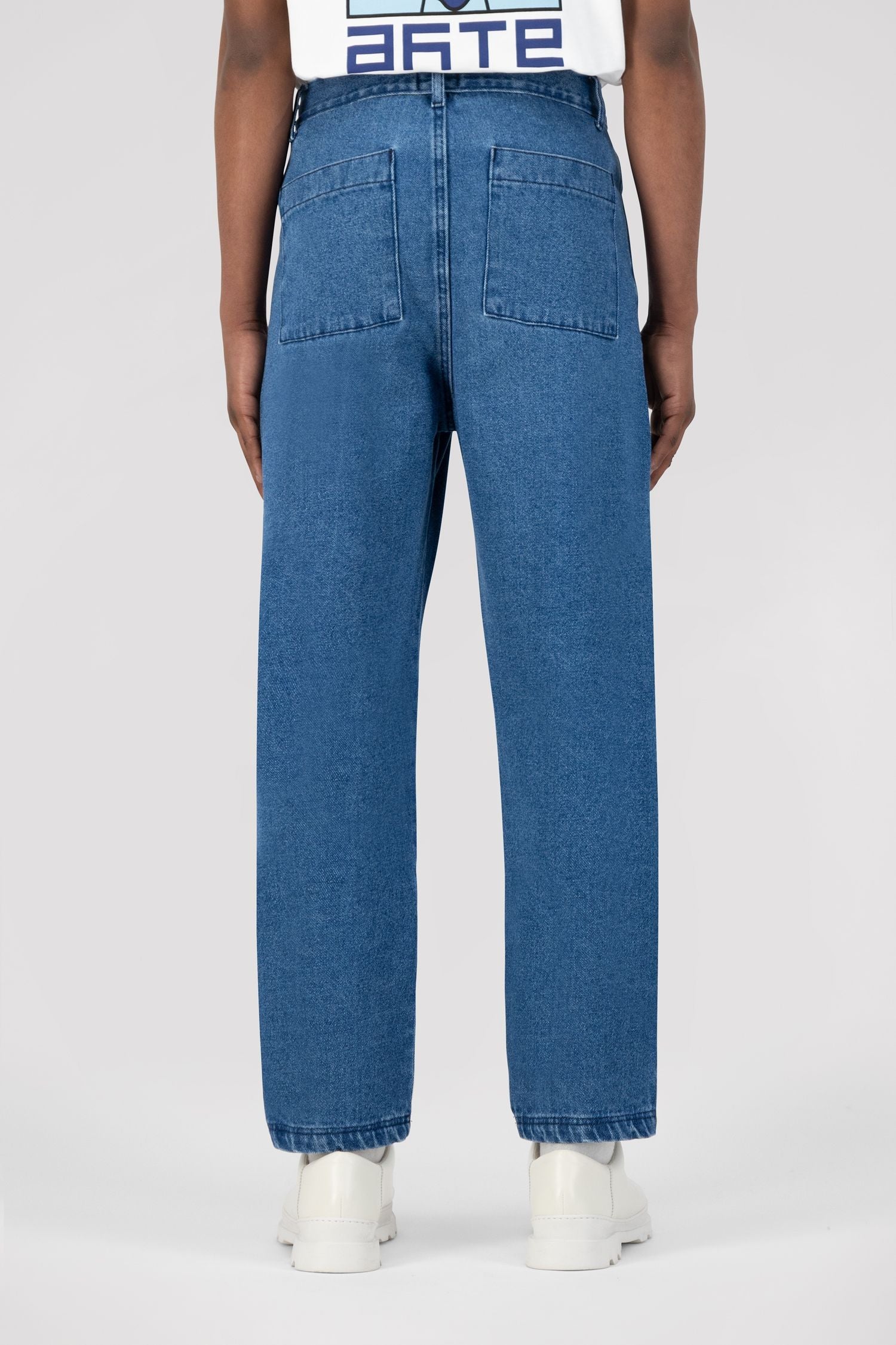 Pantalon Paul avec logo sur le devant - Denim bleu clair