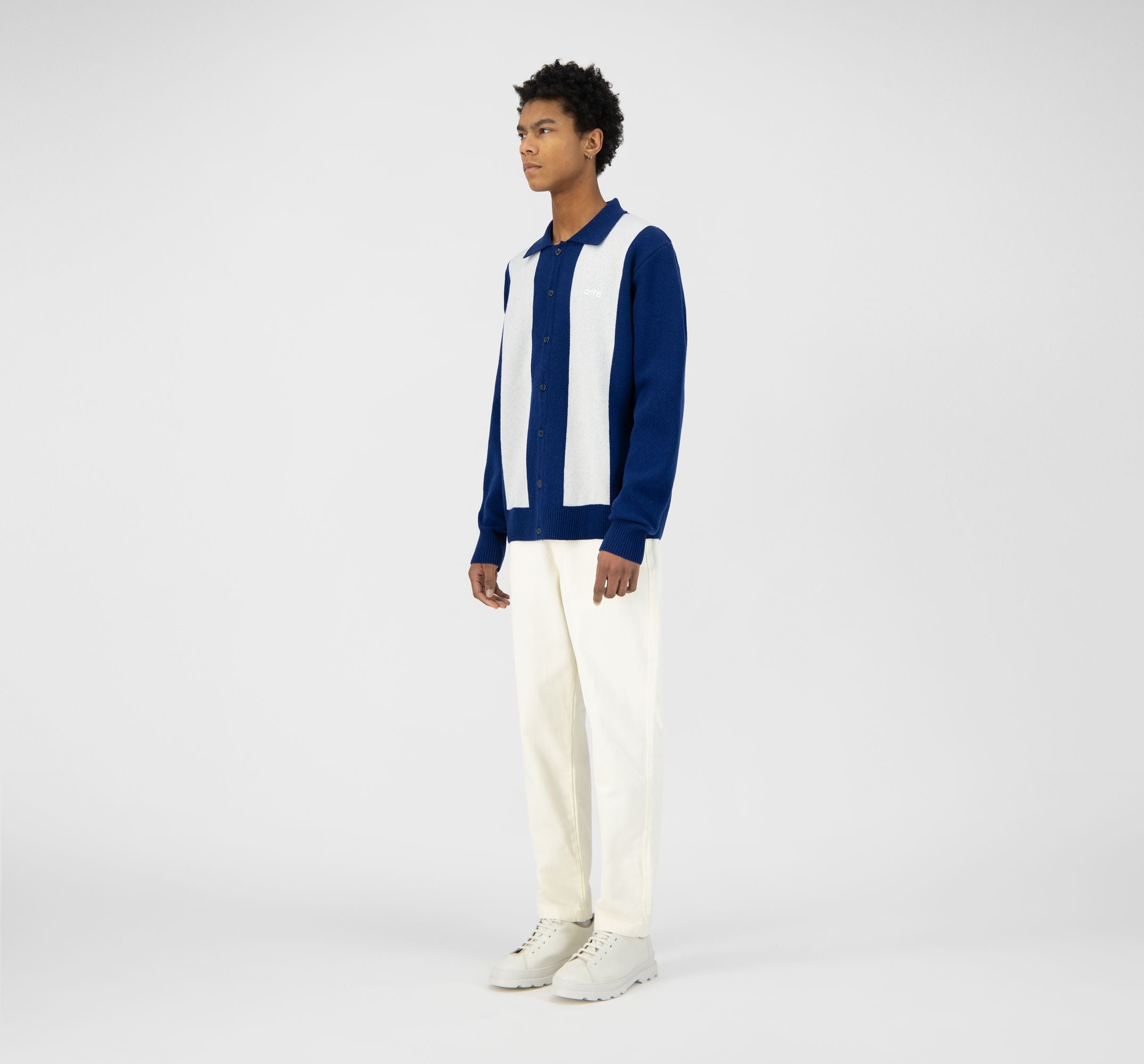 Pull Cardigan Koloman - Navy/White