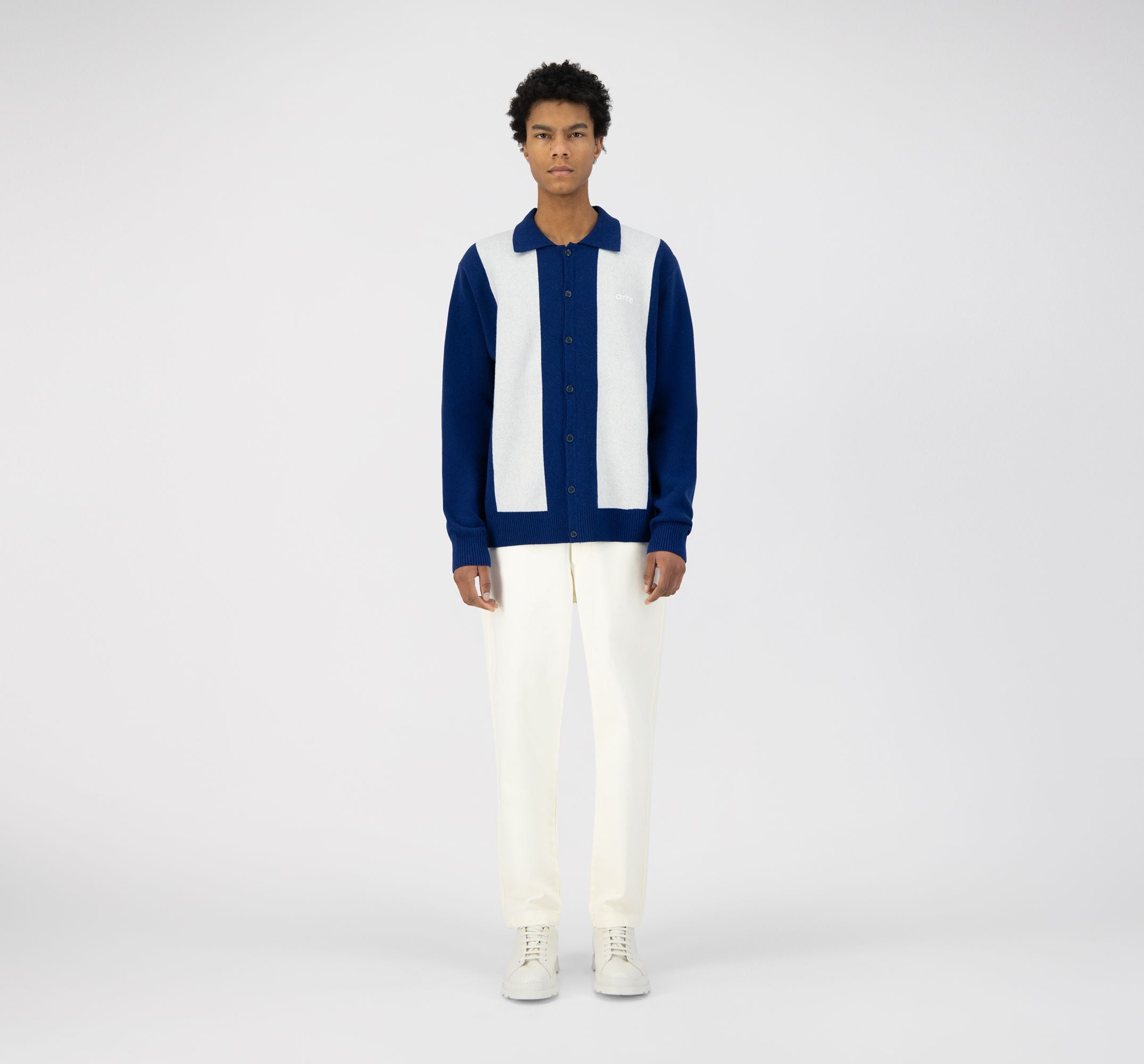 Pull Cardigan Koloman - Navy/White