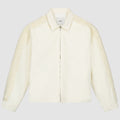 Veste à bandes fleuries - Crème