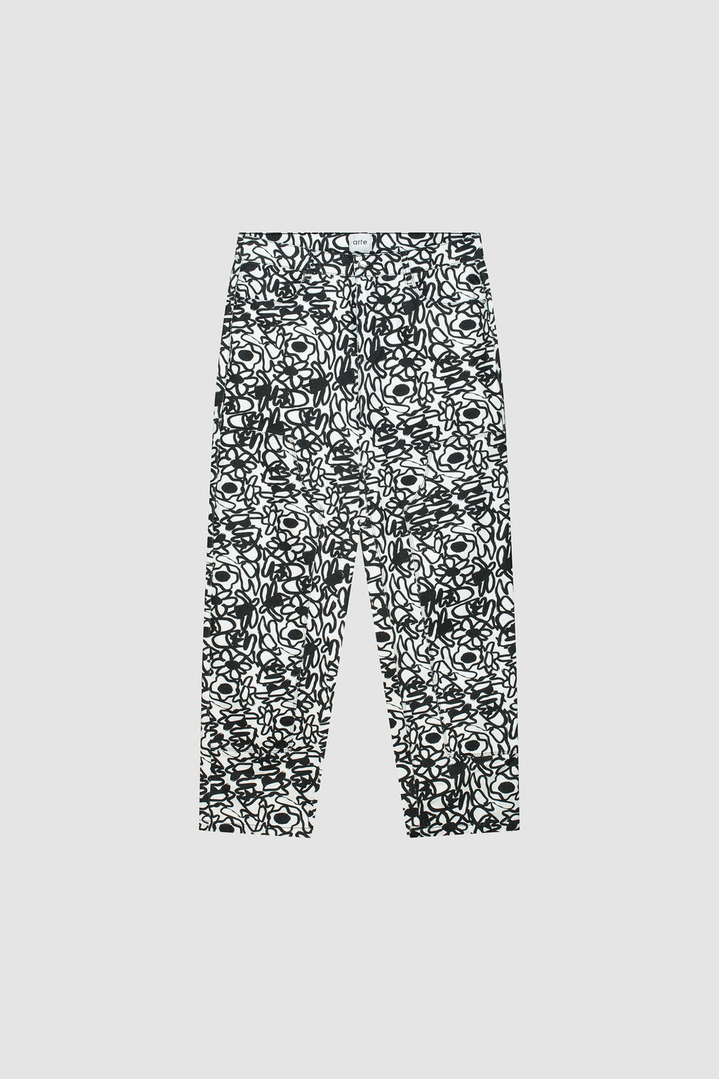 Pantalon Allover Flowers - Noir/Blanc