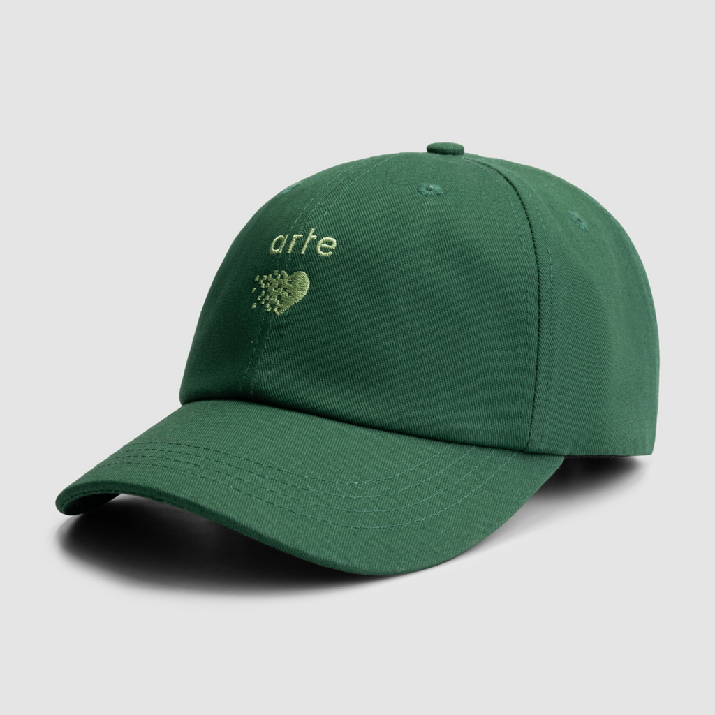 Casquette Cedric Pixel Heart - Vert foncé