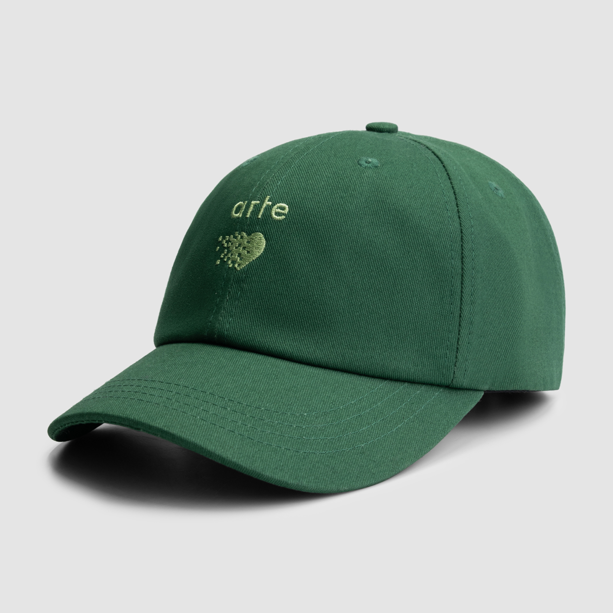 Casquette Cedric Pixel Heart - Vert foncé