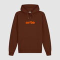 Sweat à capuche avec logo brodé - Marron